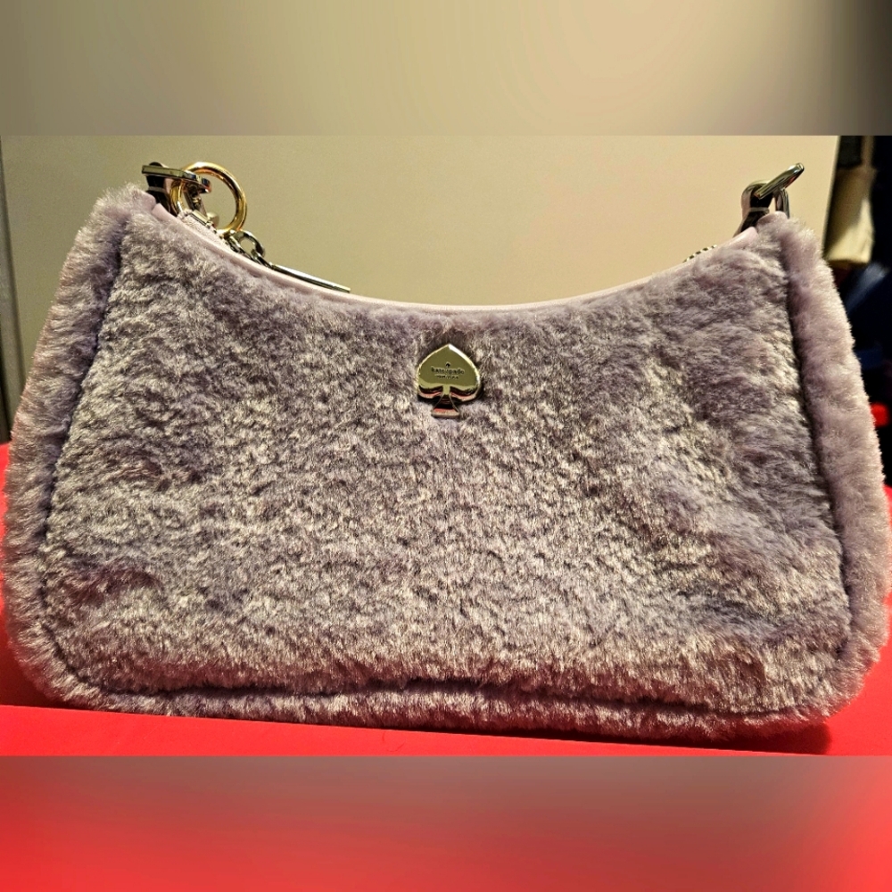 Kate Spade faux fur shoulder bag